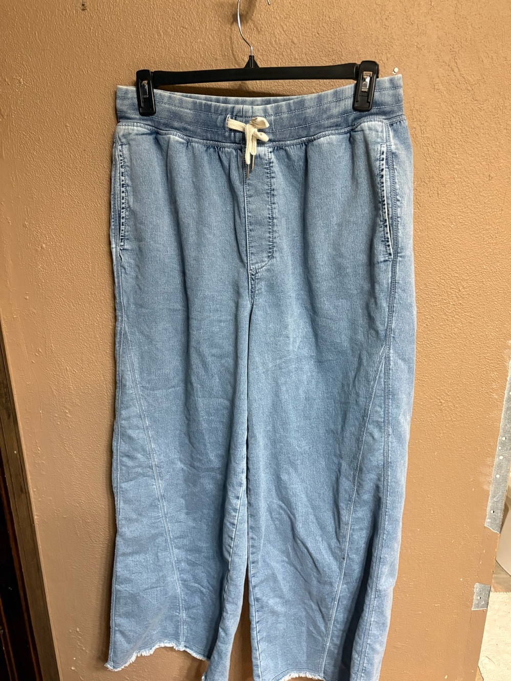 aerie Light Blue Wide Leg Denim Pants